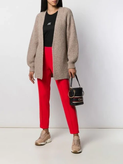 Shop Cambio Side-stripe Track Trousers In Red