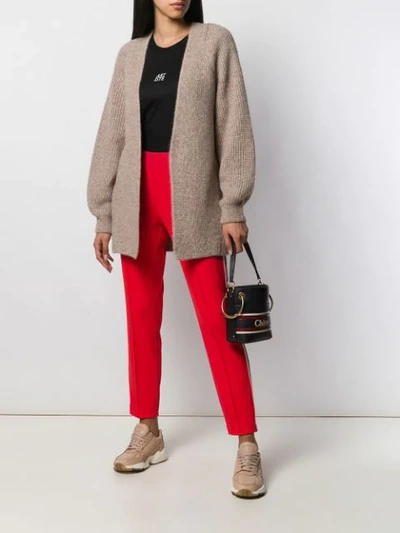 Cambio Side-stripe Track Trousers In Red