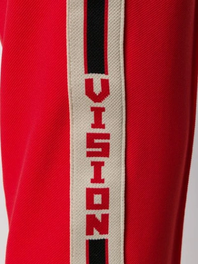 Cambio Side-stripe Track Trousers In Red