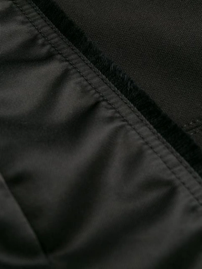 Shop Mugler Contrast Panel Trousers In Black