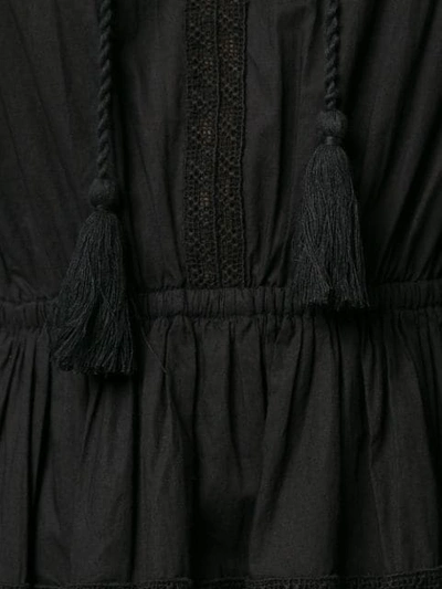 Shop Ulla Johnson Helene Crochet-trimmed Dress In Black