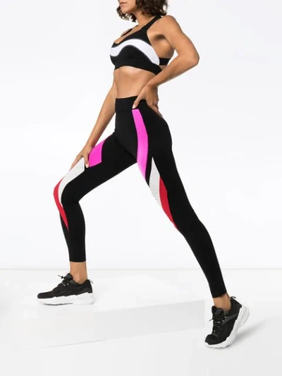 Shop No Ka'oi Leggings In Colour-block-optik In Black