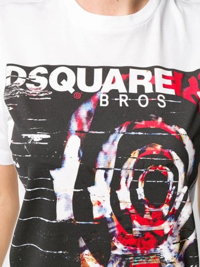 Dsquared2 Logo Printed T-shirt In White