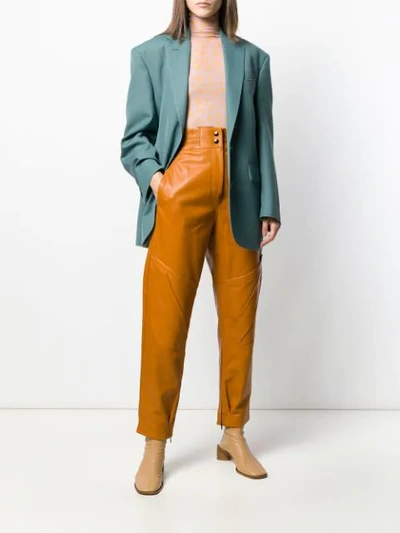 Shop Acne Studios Carrot-shaped Trousers In Brown