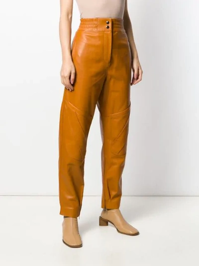 Shop Acne Studios Carrot-shaped Trousers In Brown