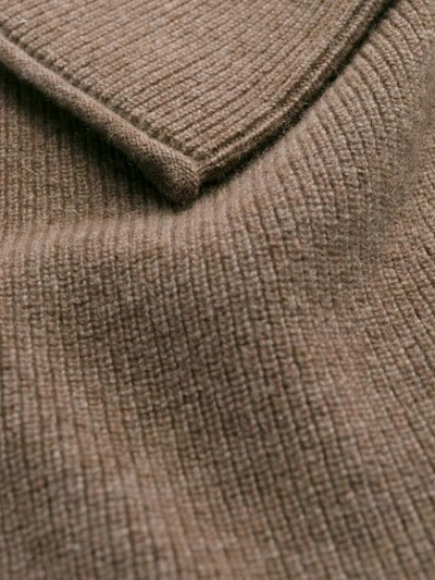 Shop Joseph Ribbed Knit Cashmere Jumper In Brown