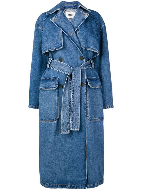 msgm denim trench coat