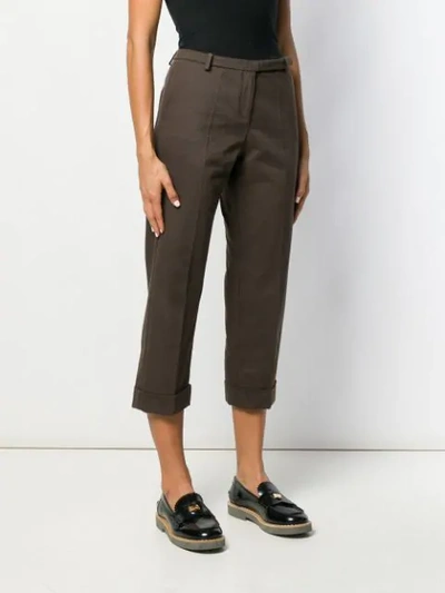 Shop Antonio Marras Cropped Straight-leg Trousers In Green