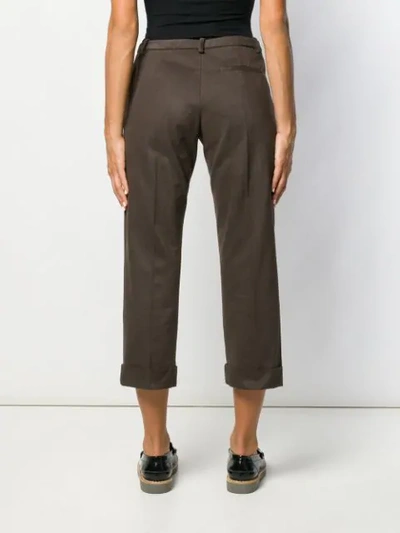 Shop Antonio Marras Cropped Straight-leg Trousers In Green