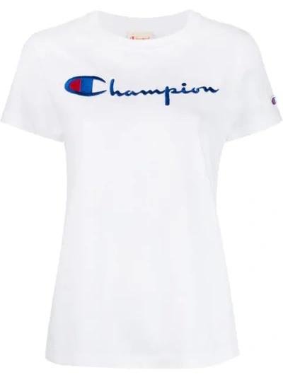 Shop Champion Logo Print T-shirt In White