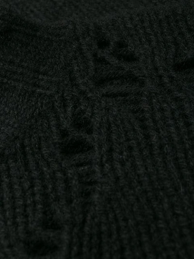 Shop R13 Distressed Knit Jumper In Black