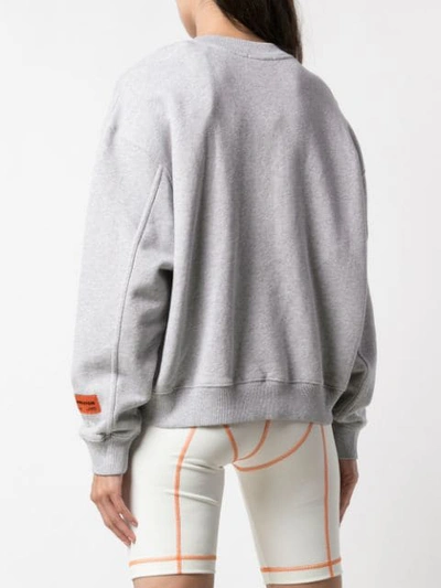 Shop Heron Preston Logo Embroidered Sweatshirt In Grey