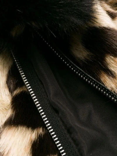 Shop Pinko Leopard Print Coat In Brown