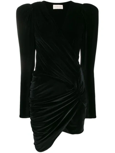 Shop Alexandre Vauthier Ruched Dress In Black