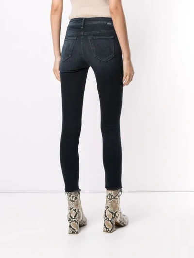 Shop Mother Cropped Skinny-fit Jeans In Blue
