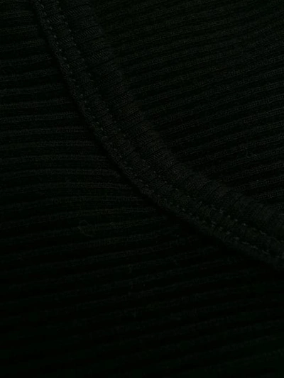 Shop Helmut Lang Ribbed Design Vest In Black