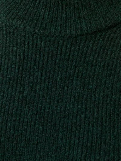 Shop Jacquemus Ribbed Knit Top In Green