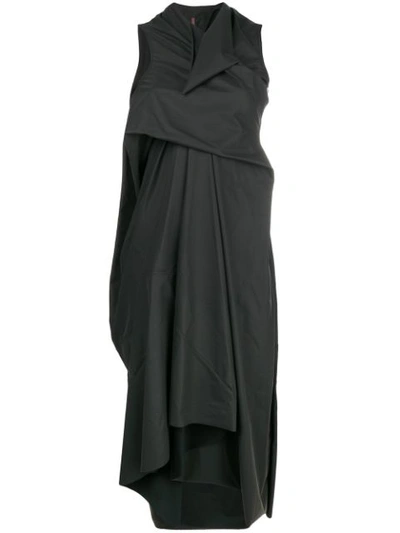 Shop Rick Owens Lilies Layer Effect Dress - Black