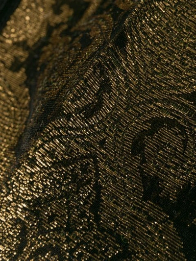 Shop Etro Metallic Finish Trousers In Gold