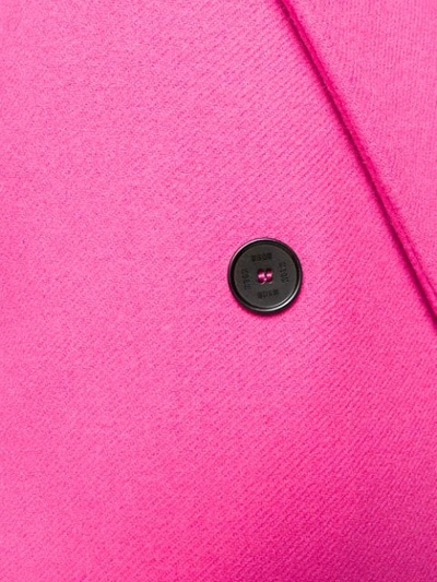 Shop Msgm Double Breasted Overcoat In Pink