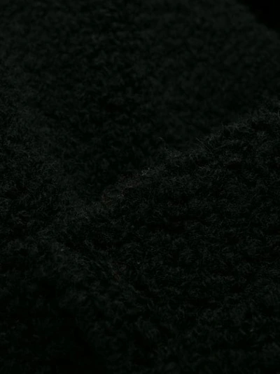 Shop Woolrich Shearling Coat In Black