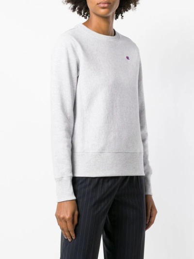 Shop Champion Round Neck Sweatshirt - Grey