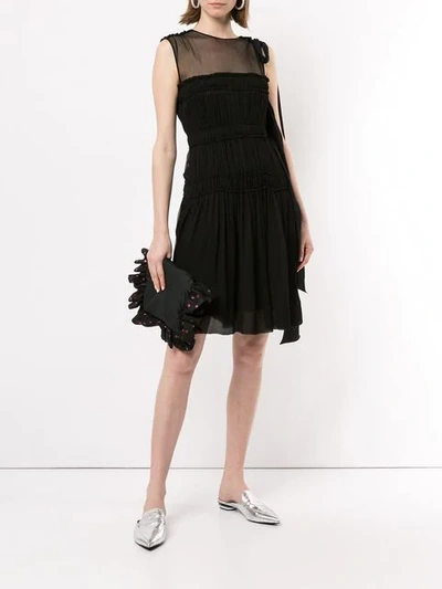Shop N°21 Smocked Mini Dress In Black
