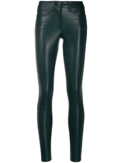 Shop Cambio Skinny Cropped Trousers In Green