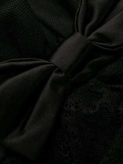 Shop Alessandra Rich Tulle Design Dress In Black