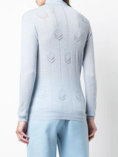 Shop Adam Lippes Roll Neck Sweater In Blue