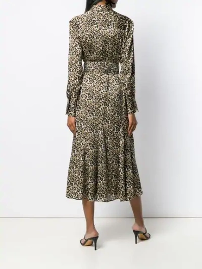 Shop Equipment Leopard Print Shirt Dress In Brown