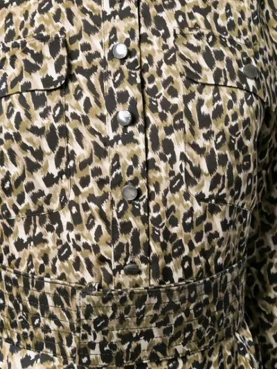 Shop Equipment Leopard Print Shirt Dress In Brown