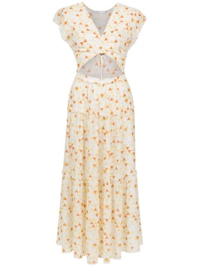 Shop Nk Printed Silk Dress - Neutrals