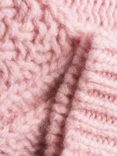 Shop Allude Cable Knit Jumper In Pink