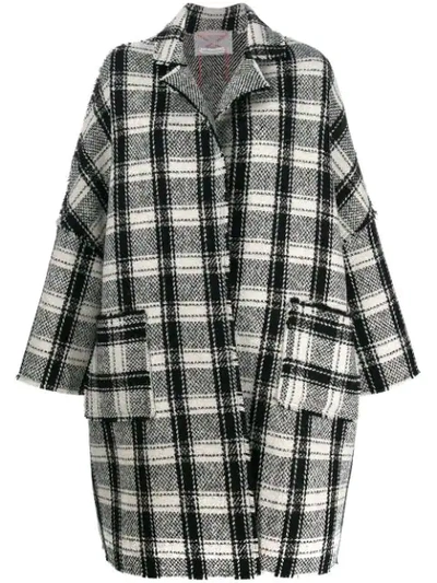 Shop Stefano Mortari Checked Coat In Black