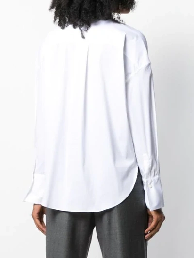 Shop Brunello Cucinelli Embellished Bib Shirt In White