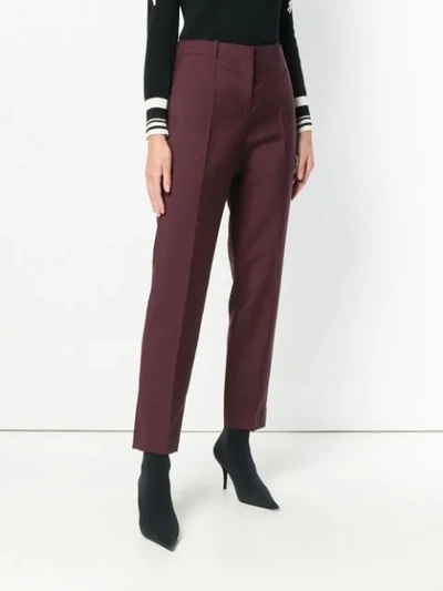Shop Givenchy Slim Trousers In Red