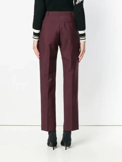 Shop Givenchy Slim Trousers In Red