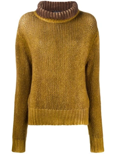 Shop Aragona Rollneck Cashmere Sweater In Yellow