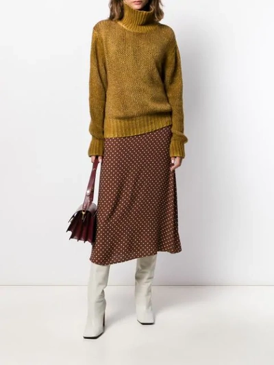 Shop Aragona Rollneck Cashmere Sweater In Yellow