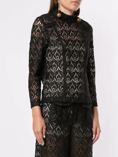 We Are Kindred Sheer Romily Top In Black