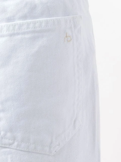 Shop Rag & Bone Frayed Hem Denim Shorts In White