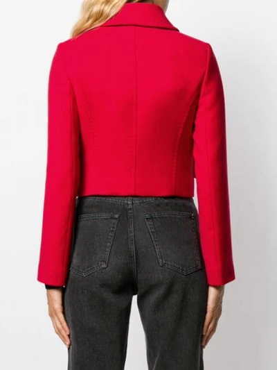 Shop Dolce & Gabbana Cropped Single-breasted Jacket In Red