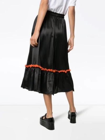 Shop Shrimps Lace Trim Midi Skirt In Black