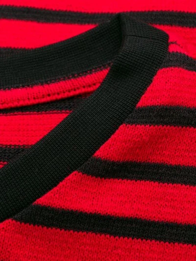 Shop Loewe Asymmetric Striped T In 7101 Red