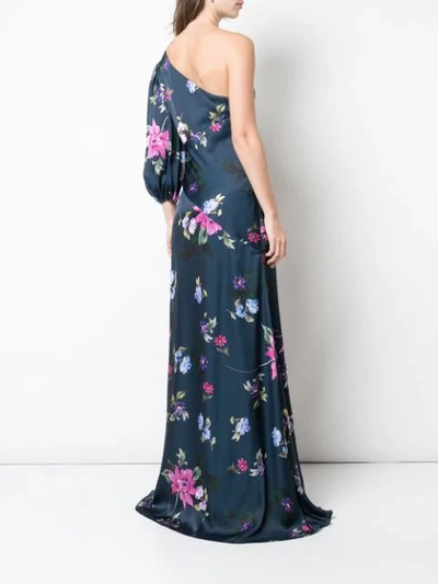 Shop Jill Jill Stuart Floral Print Gown In Blue