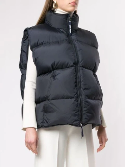 NINA RICCI PADDED PLAIN GILET - 蓝色