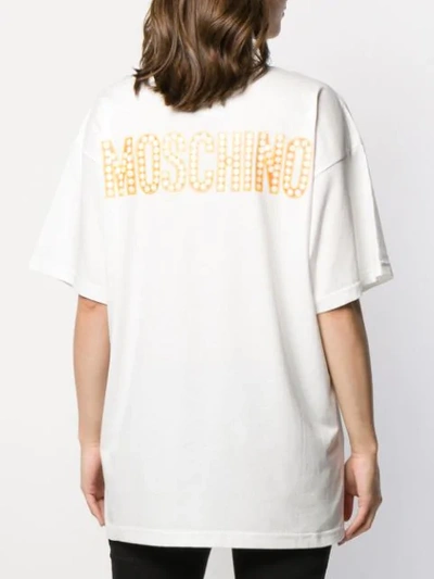 Shop Moschino Troll Print T-shirt In White