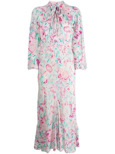 Shop Rixo London Amel Floral Dress In Pink