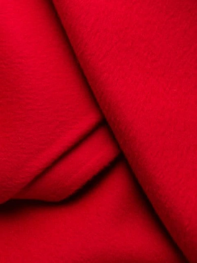 Shop Valentino Draped Collar Cape In Red
